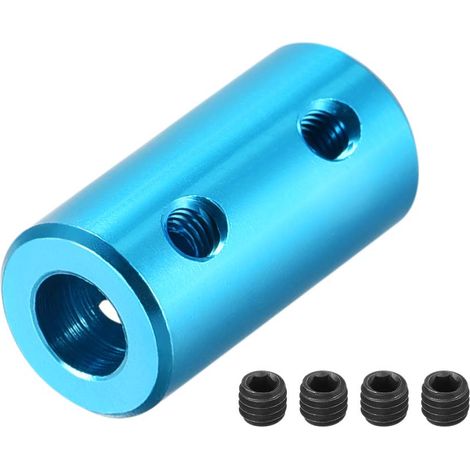 3.17mm à 5mm Alésage Coupleur Arbre Moteur Rigide Couplage Ensemble Vis L20XD10 Aluminium Alliage Accouplement Connecteur Accessoire Clair Bleu 2pcs (1/3)