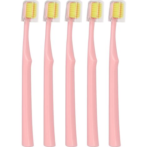 Brossette Interdentaire - Poils Souples Multidirectionnels - Pour Appareil Dentaire Et Gencives - Lot De 5 - Rose (1/5)