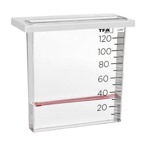 TFA Dostmann 47.1014 Pluviómetro transparente preciso para jardinería