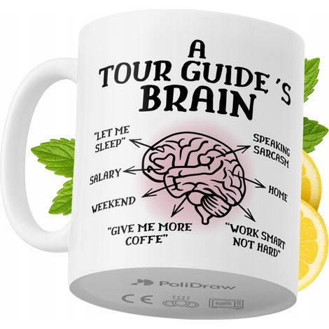 Lustiger Kaffee- oder Teebecher mit witzigem Textdesign für Reiseführer – ideal für Geburtstage, Namenstage, Feiertage und besondere Anlässe. Hochwertiger Becher für Zuhause, Büro und Arbeit. Farbe: W