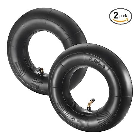 Pneu Brouette 3.00-4, Chambre a Air 3.00-4, Chambre à Air de Brouette de en Caoutchouc de Rechange 260x85 mm avec valve coudée TR87 pour Roue de Brouette Tondeuse à Gazon (1/5)