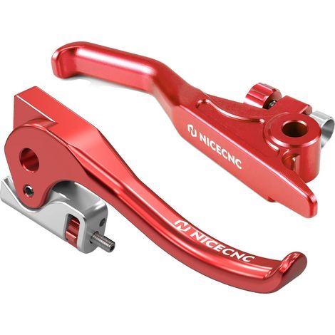 Maneta de freno corta, diseño ligero, fácil instalación, kit rojo (1/2)