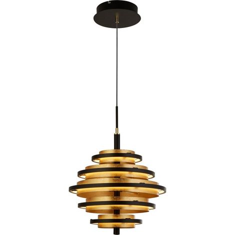 Lampe suspendue lampe de table à manger suspension dimmable LED lampe de salon noir or (1/3)