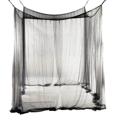 Moustiquaire à baldaquin pour lit double, moustiquaire à quatre portes, grande moustiquaire simple en polyester pour voyage et maison - 190 x 210 x 240 cm (1/5)