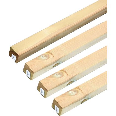 Poste de madera cuadrado 7x7x80 cm. -