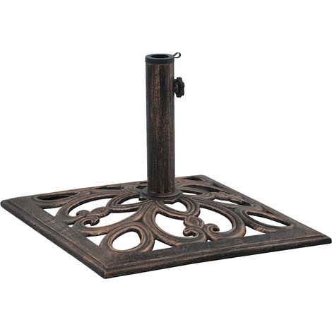 Socle de parasol Bronze 12 kg 49 cm Fonte (1/5)