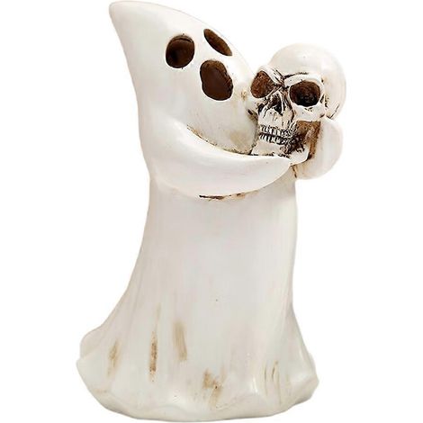 Ensemble de décorations d'Halloween en résine (1 pièce) - Ornements citrouille et fantôme pour la maison, les fêtes, le bureau ou la vitrine B (1/5)