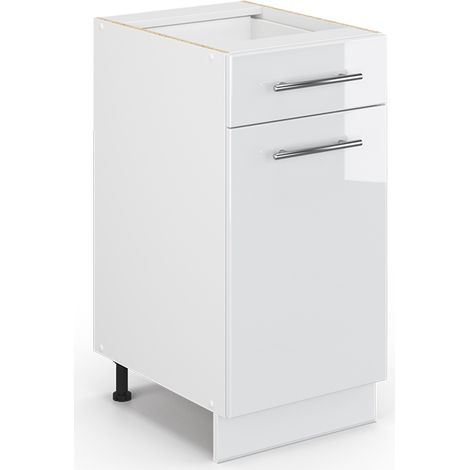 Midischrank Fame-Line, Weiß Hochglanz, 40 x 81.6 cm ohne Arbeitsplatte, Vicco