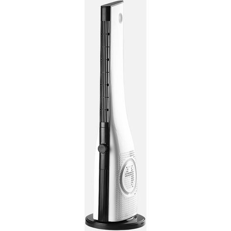 Cebreros Turmventilator Weiß/Schwarz 50 W 3 Geschwindigkeiten Leiser Timer 89 x 24 x 24 cm