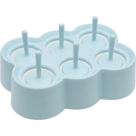 bleu-rectangulaire 6 Moules Glace En Silicone Enfants Diy Mini Moules Popsicle Modles De Popsicle Maison Btonnets Boules De Glace Grilles Glace (1/5)