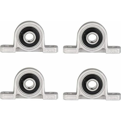 Lucky-88 – Lot de 4 roulements à billes 10mm – Paliers à semelle en alliage de zinc – Fixation à vis pour arbre – Angle réglable pour fonctionnement fluide