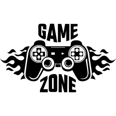 Autocollant Mur - Gamer Avec Manette - Pour Chambre Jeux Vidéo - 1 Pièce (1/5)