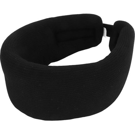 Collier cervical ajustable en mousse souple pour soulager les douleurs cervicales et la pression sur la colonne vertébrale, usage domestique, noir, taille L (1/5)