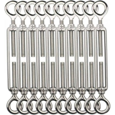 Tenditore di cavo M5, tenditore in acciaio inox 304 per corda da bucato, appendiabiti, cavo fitness - 10 pz. (1/5)