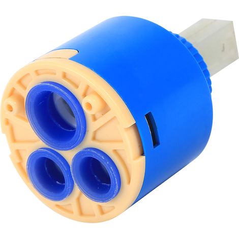 Cartouche de rechange en céramique de 40 mm pour mitigeur d'eau, robinet de commande interne, valve en plastique PP bleu (1/5)