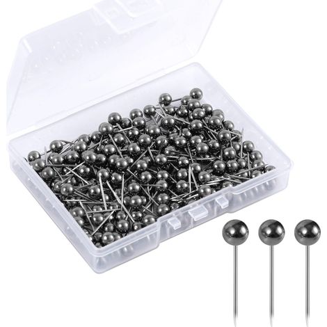 400 pièces Punaise avec 1/8 pouce tête et pointe en acier (noir métallisé rétro) (1/5)