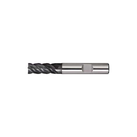 Fresa  de  ranura  DIN  6527L  tipo  NR-UNI  D.8mm  longitud  de  corte  25mm  metal  duro  TiAlN  HB  Z.4  larga  TW (1/2)
