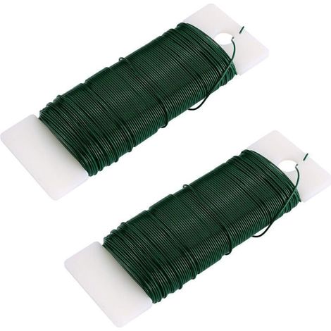 rouleaux de fil de fleuriste vert fil de pagaie flexible pour bricolage, guirlande de Noël, couronnes, bouquets de fleurs et arrangements floraux (1/4)