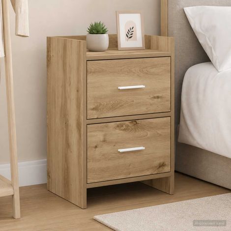 vidaXL Bedside Tables Artisan Oak 40 x 30 x 60 cm Engineered Wood (1/5)