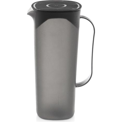 Kunststoffkrug mit Deckel, schwarz, 1,8 l (1/5)