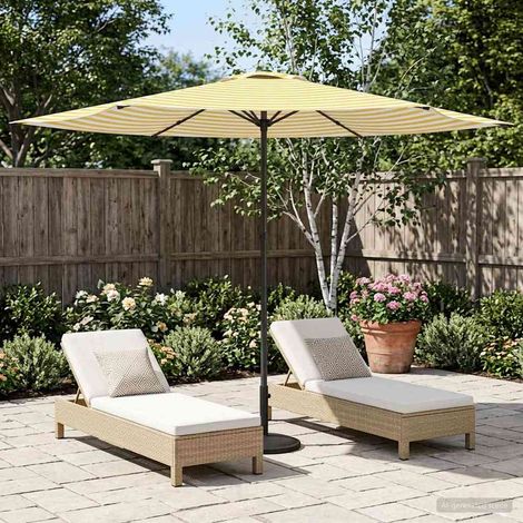 Paraguas de Jardín con Base 300 x 300 cm Poliéster Rectangular