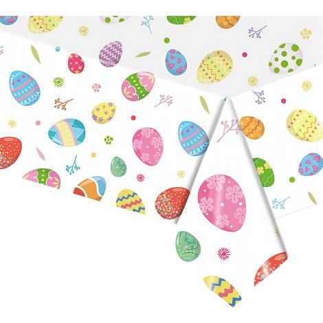 Fête de Pâques-Decke 137 x 274 cm – Œufs colorés – Tischdekoration aus Kunststoff für Kinder und Erwachsene – Tischdekoration (1/5)