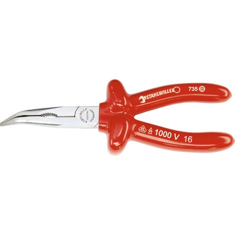 STAHLWILLE 65307200 - pince de errage incurvée demi-ronde bord 7 6530 VDE 200