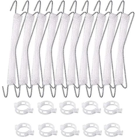Filiyano-[CA] Lot de 10 crochets et pinces à tomates pour ficelle, crochets pour plantes grimpantes avec 10 m de ficelle (1/5)