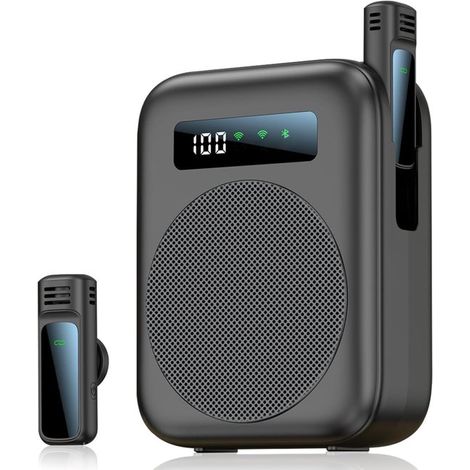 Megafono portatile - Altoparlante personale - Chiamate chiare - 2 microfoni integrati - 9,1 x 4,6 x 12 cm (1/5)