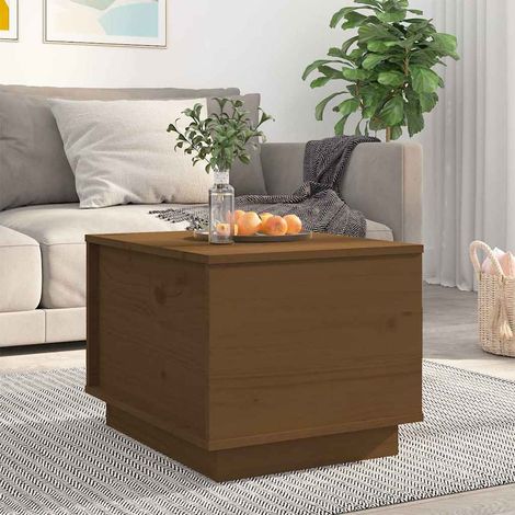 Table basse Table d'appoint pour Salon Chambre - Marron miel 40x50x35 cm Bois massif de pin BV591895 - BonneVie (1/5)