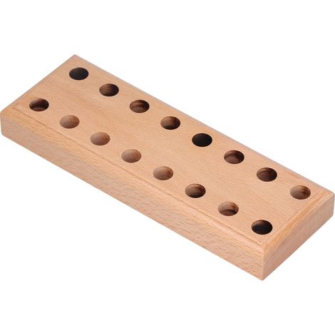 Support Bois de Pin Organisateur Pliant Présentoir Base Rack Couteau 16 Trous Rangement (1/5)