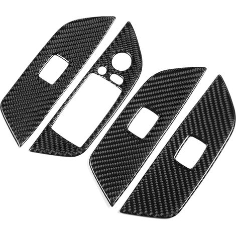 4 pièces de garniture de panneau de lève-vitre de voiture, bande décorative en fibre de carbone, compatible avec X1/E84 2011‑2015 (1/5)