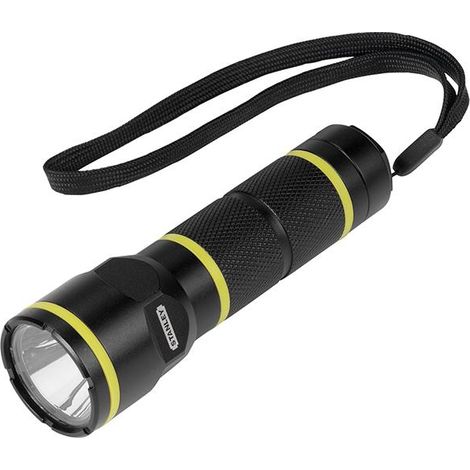 Stanley FatMax Aluminum Work Lamp with Handheld Switch, 120 Lumens, Powered by 3 AAA Batteries, Impact-Resistant Lens (1/3)