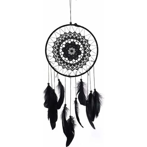 Attrape-rêves en plumes, décoration de voiture, fait à la main, décoration murale bohème, macramé tissé, cadeaux artisanaux (1/5)