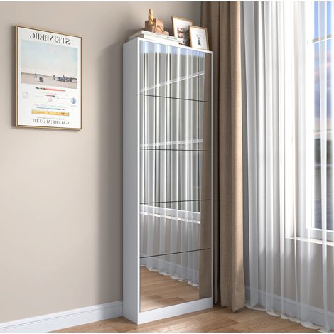 Zapatero espejo ultrafino blanco MDF 185 cm OKMYHOME (1/5)
