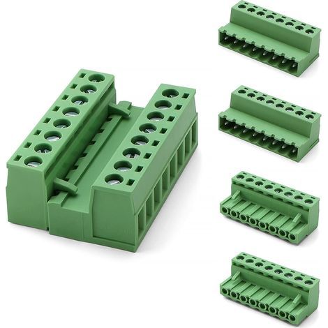 Sätze 8-poliger 5,08 mm 2EDGRK Steckverbinder-Schraubklemmen für Leiterplatten, 300 V lötfrei, 5,08 mm Stecker/Buchse, für Elektronikprojekte (1/5)
