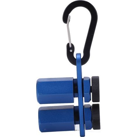 Flat hexagonal stair gauge made of aluminum alloy with wing nuts for square and chevron frames, blue (1/5)