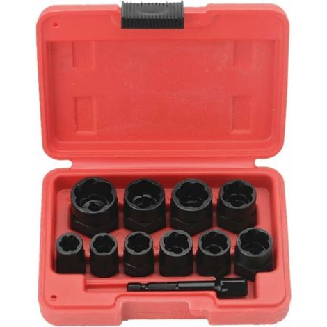 Set mit 11 9,5-mm-Schlagschraubenlösern inklusive Werkzeugkasten (1/4)