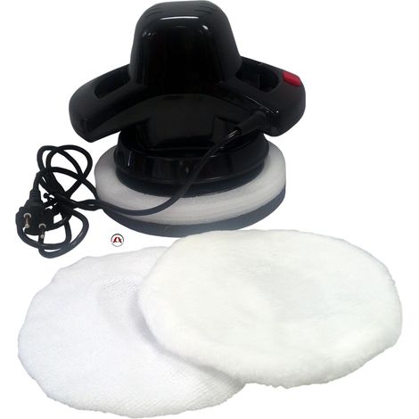 Adnauto – Polisheuse auto 230V – Modèle MS318H – Vitesse 3200 tours/minute – Livrée avec 2 bonnets lavage et lustrage - 3200tmin