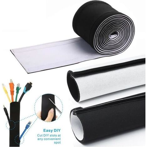 Cache Cable,300cm Flexible Câble Rangement Organisateur et Protecteu pour Câbles Électriques