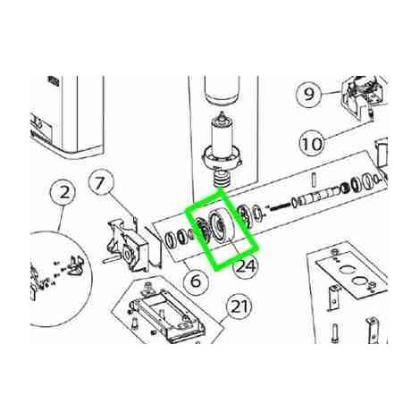 6T100 Primärkrone für Cross14-14e-14ve-18-18e-18ve-15v-19v Ditec 6t100 Entrematic