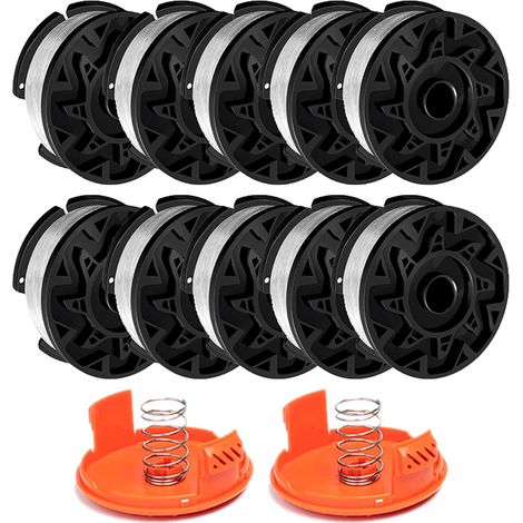 Bobine de rechange AF-100 pour coupe-bordures, fil de coupe transparent de 1,65 mm (0,065 pouce), corde en nylon de 9 m (30 pieds), compatible avec la plupart des coupe-bordures. (1/5)