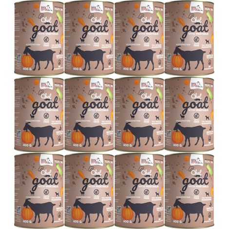 SYTA MICHA Ziege mit Gemüse Nassfutter für Hunde, Dose 12 x 400 g