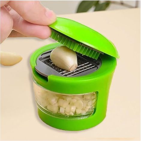 Presse-ail professionnel en acier inoxydable – Hachoir robuste, trancheuse et râpe – Outil de cuisine commercial antirouille pour la maison, le restaurant (1/5)