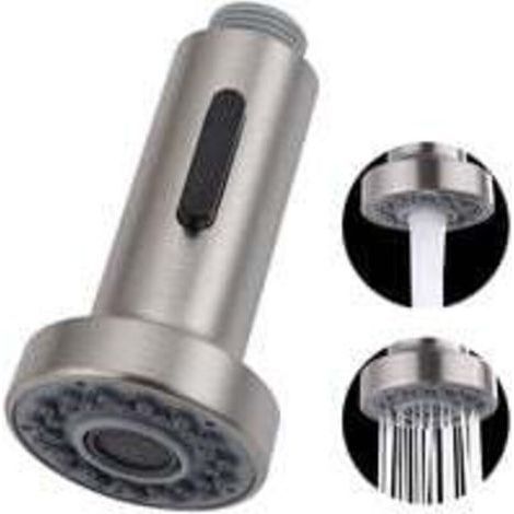 Pull-Out Sink Spray with Stop Button Brushed Spray Head 2 Jets for Kitchen Sink Faucet (1/5)