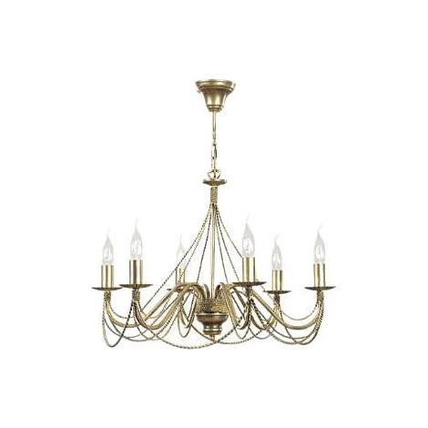 Lampadario Emibig TORI metallo oro 6 luci E14 73cm (1/5)