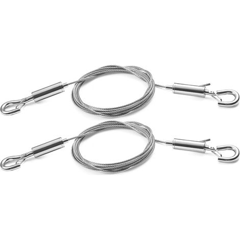 Set mit 2 verstellbaren Bilderaufhängedrähten – Robustes 1 m x 1,5 mm Edelstahl-Set für Spiegel, Lampen, Schilder und mehr – AquaForge (1/5)