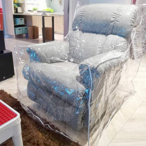 Housse de canapé en Plastique pour Animaux domestiques Housse de Protection Transparente imperméable pour Fauteuil inclinable Protection de Meubles pour Le Rangement (1/5)