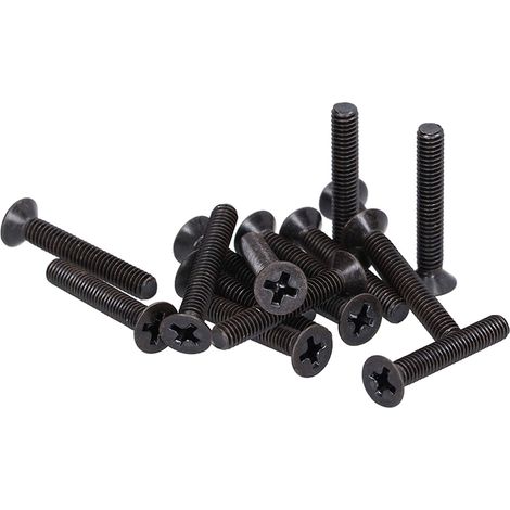 50 Vis à tête fraisée plate cruciforme M4 A2-70 pour assemblage et bricolage, lot de 50 M4x25
