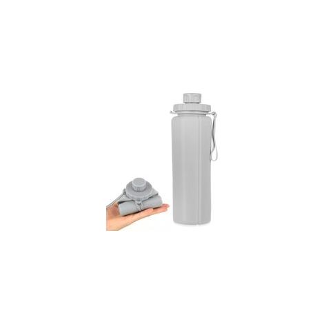 Bouteille d'eau pliable en silicone de 600 ml, réutilisable, légère, étanche, pour sports de plein air, voyage, camping, randonnée, gym, course à pied (1/5)